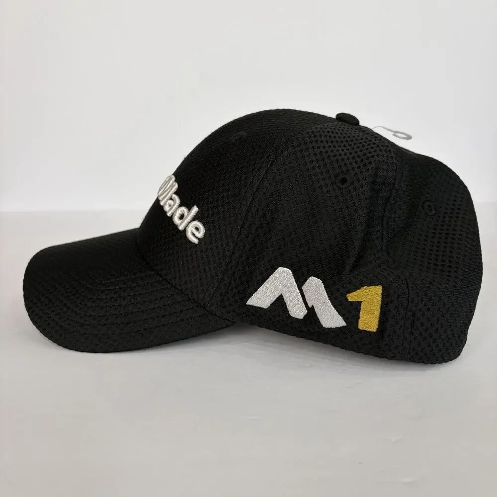 NWT TaylorMade Mens Black Golf M1 PSi A-Flex Stretched Fitted Hat Size L/XL
